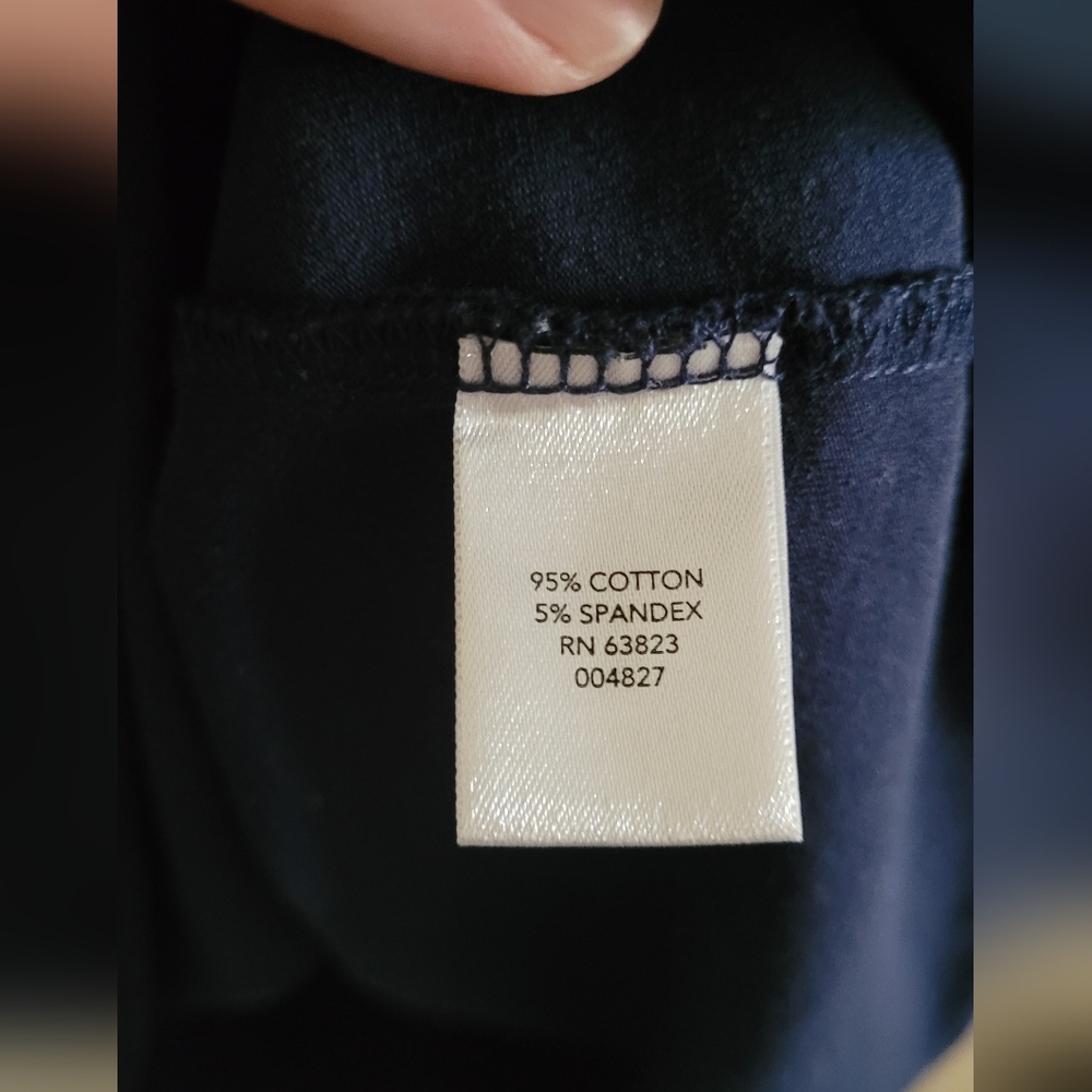 Christopher & Banks Navy Short Sleeve Tee - Picture 3 of 5